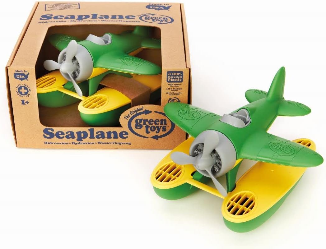 Green Toys Seaplane in Green Color - BPA Free, Phthalate Free Floatplane for Improving Pincers Grip. Toys and Games ,9 x 9.5 x 6 inches 24Hr Smart